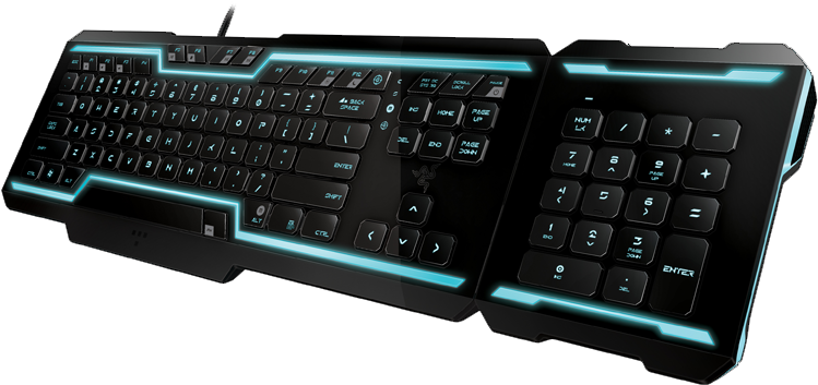 Tron® Gaming Keyboard Designed By Razer - Razer Tron Gaming Keyboard (800x600), Png Download