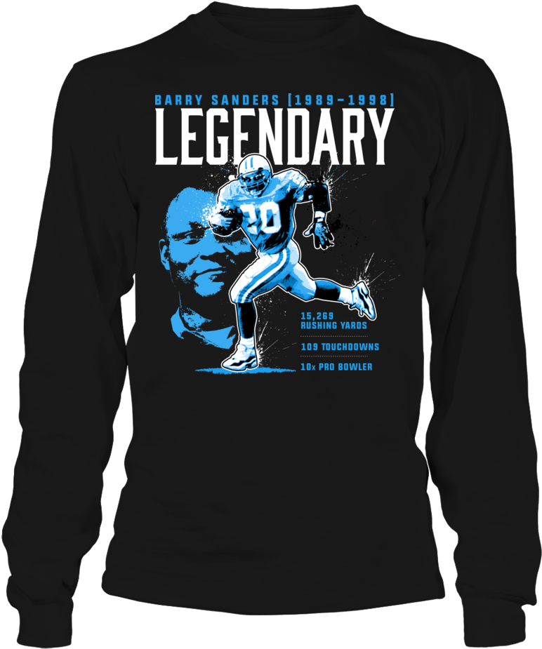 Barry Sanders [1989-1998] Legendary Rushing Yards Touchdowns - Diabetics The Only People Who Take Drugs (1000x1000), Png Download