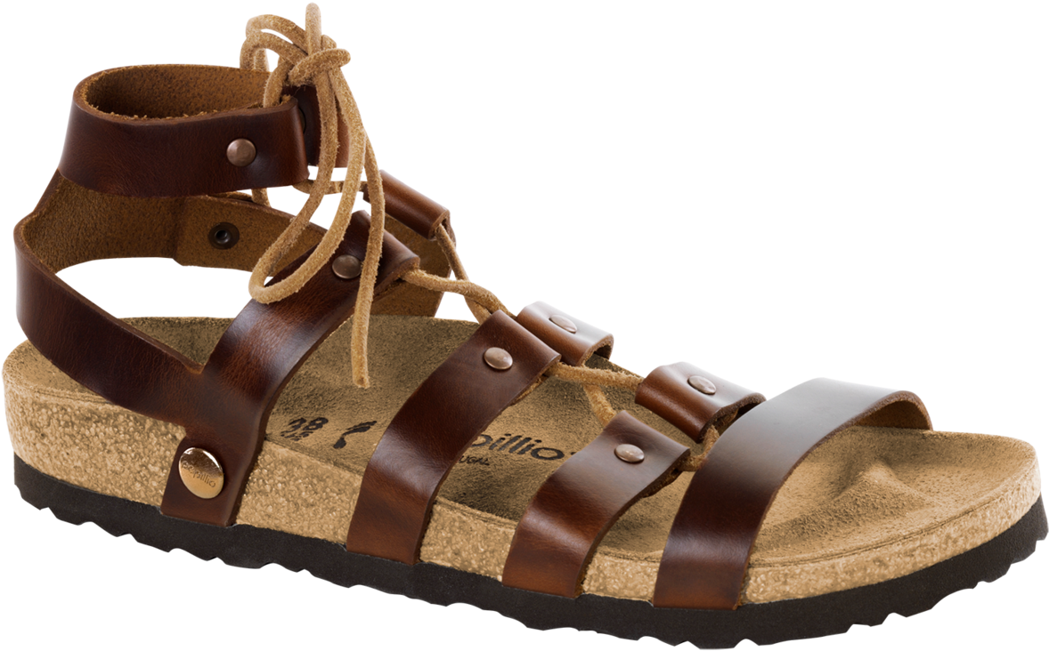 Papillio Cleo Cognac Leather By Birkenstock - Sandal (1399x757), Png Download