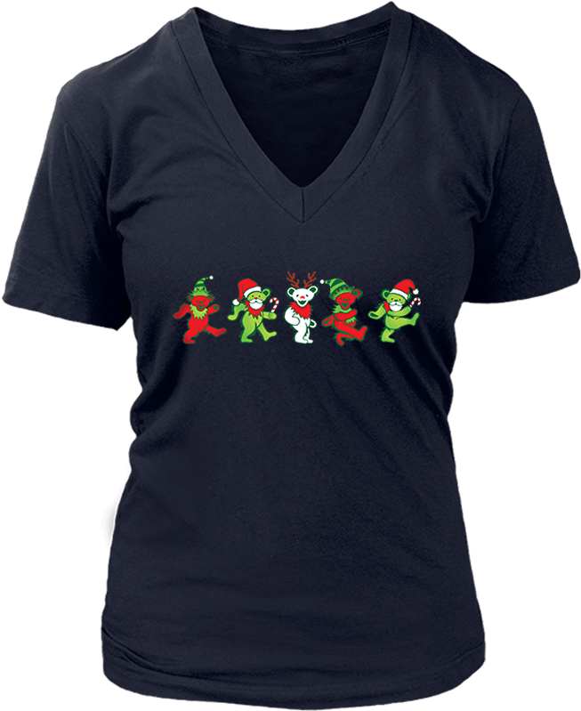 Grateful Dead Jingle Jerry Bears Greeting Christmas - Grinch Shirts (1000x1000), Png Download