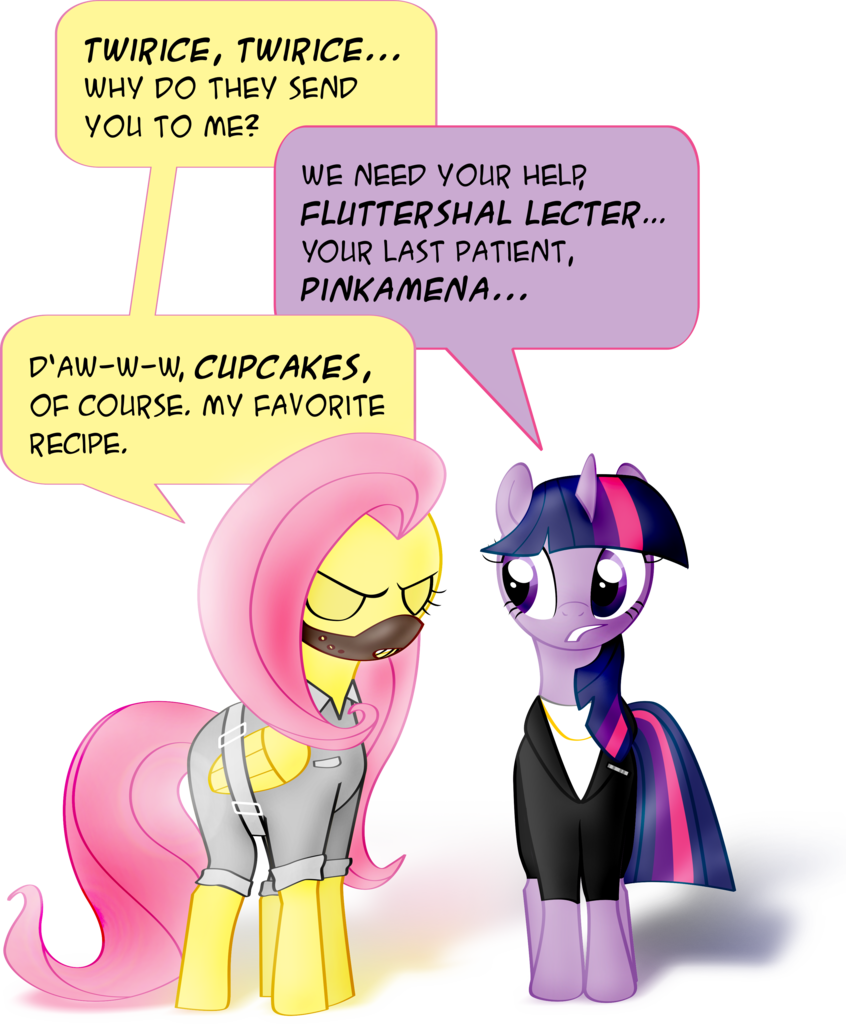 Artist Fanfic Cupcakes Fluttershy Gag Png Hannibal - Silence Of The Lambs Crossover (846x1024), Png Download
