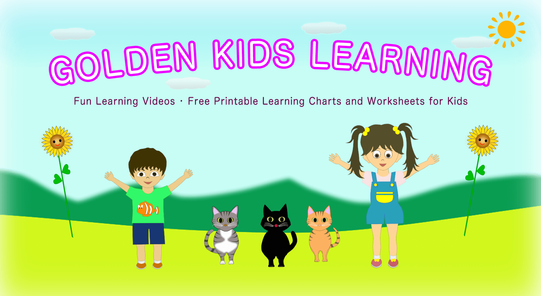 Golden Kids Learning Has Videos With Fun Songs, Learning (1839x1008), Png Download