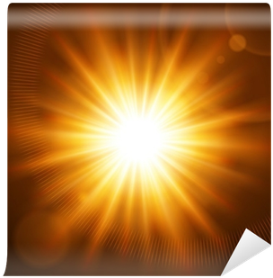 Abstraction Light With Lens Flare Background Wall Mural - Sun (400x400), Png Download
