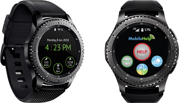 Mobilehelp Smart, Gps Medical Alert Device - Samsung Gear S3 Frontier (601x347), Png Download