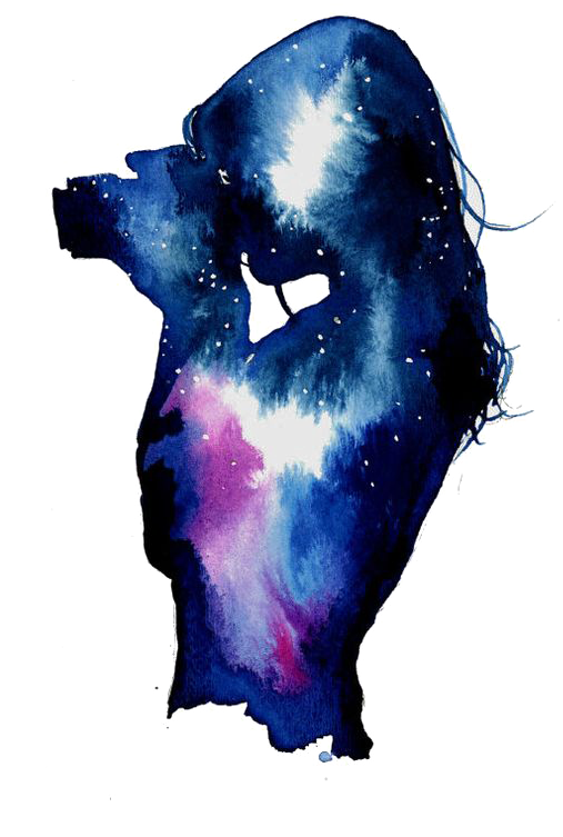 The Starry Night Night Sky - Los Mejores Dibujos Con Acuarelas (564x810), Png Download