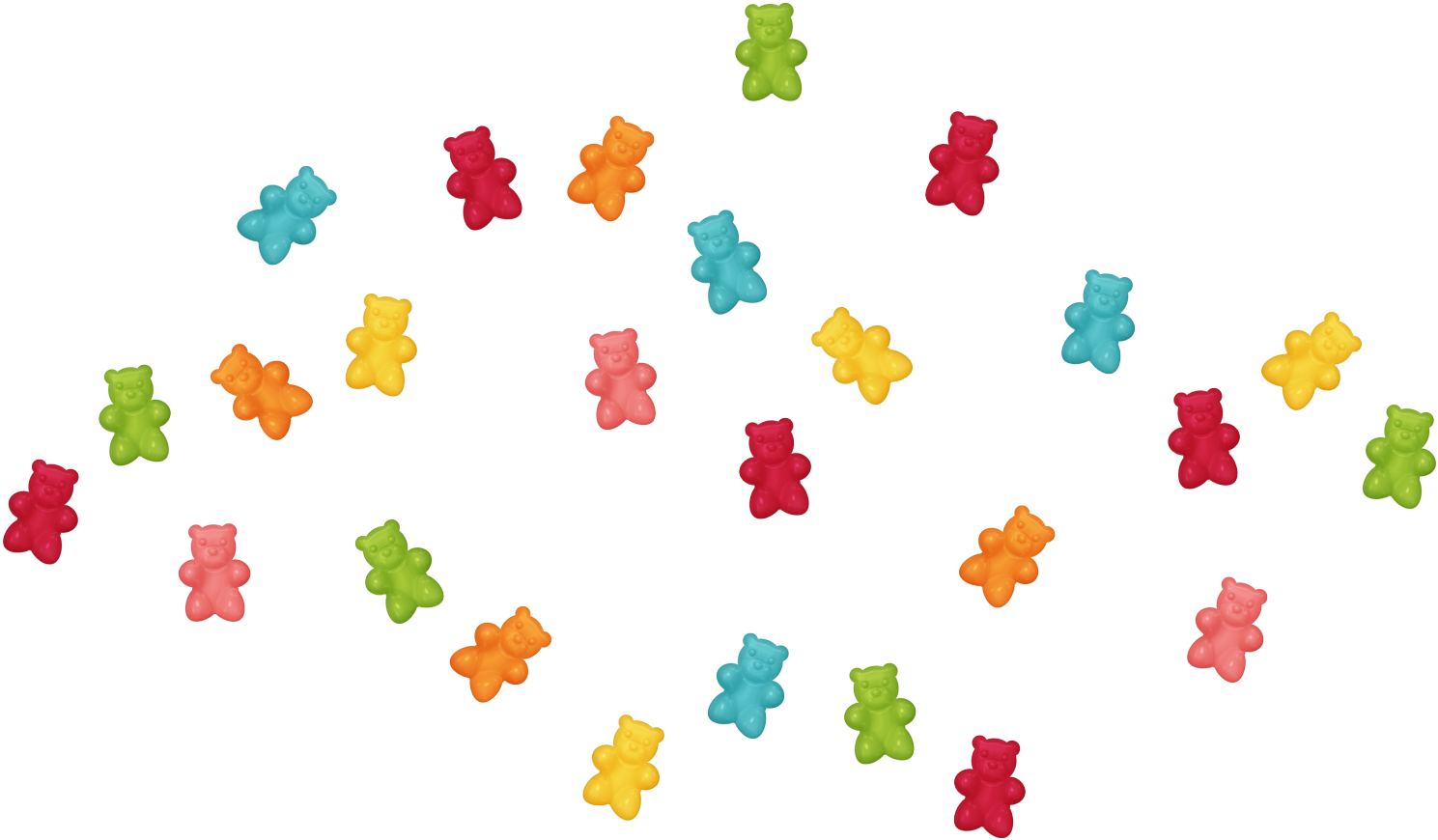 Free Icons Png - Ositos De Gomitas Png (1489x870), Png Download