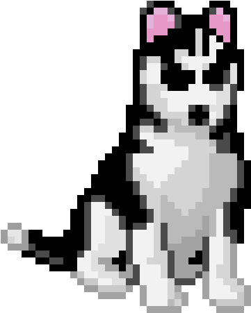 Husky - Pixel Art Husky (520x590), Png Download