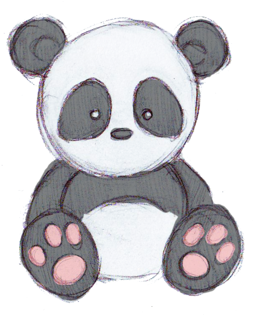 Cute Panda Drawing Tumblr Why Are You Reporting This - Drawings Of Cute Cartoons (500x637), Png Download