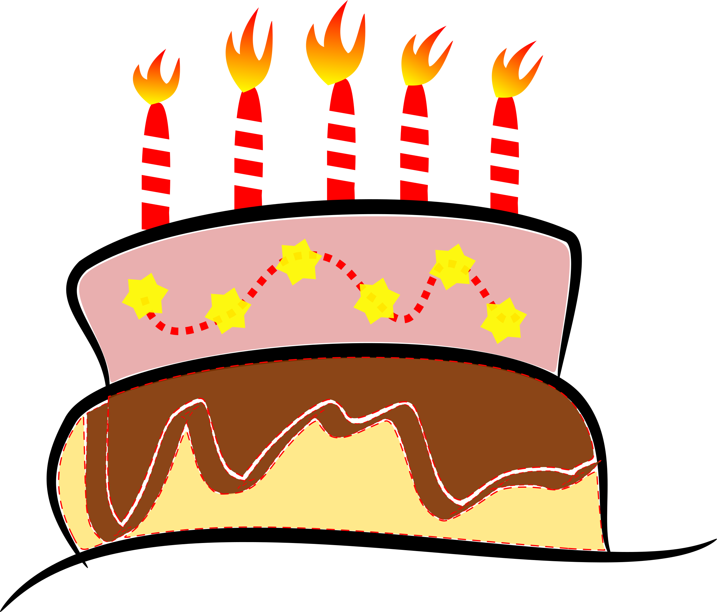 Free Cake Clipart Fifth Bday - Birthday Cake Gif Png (800x683), Png Download