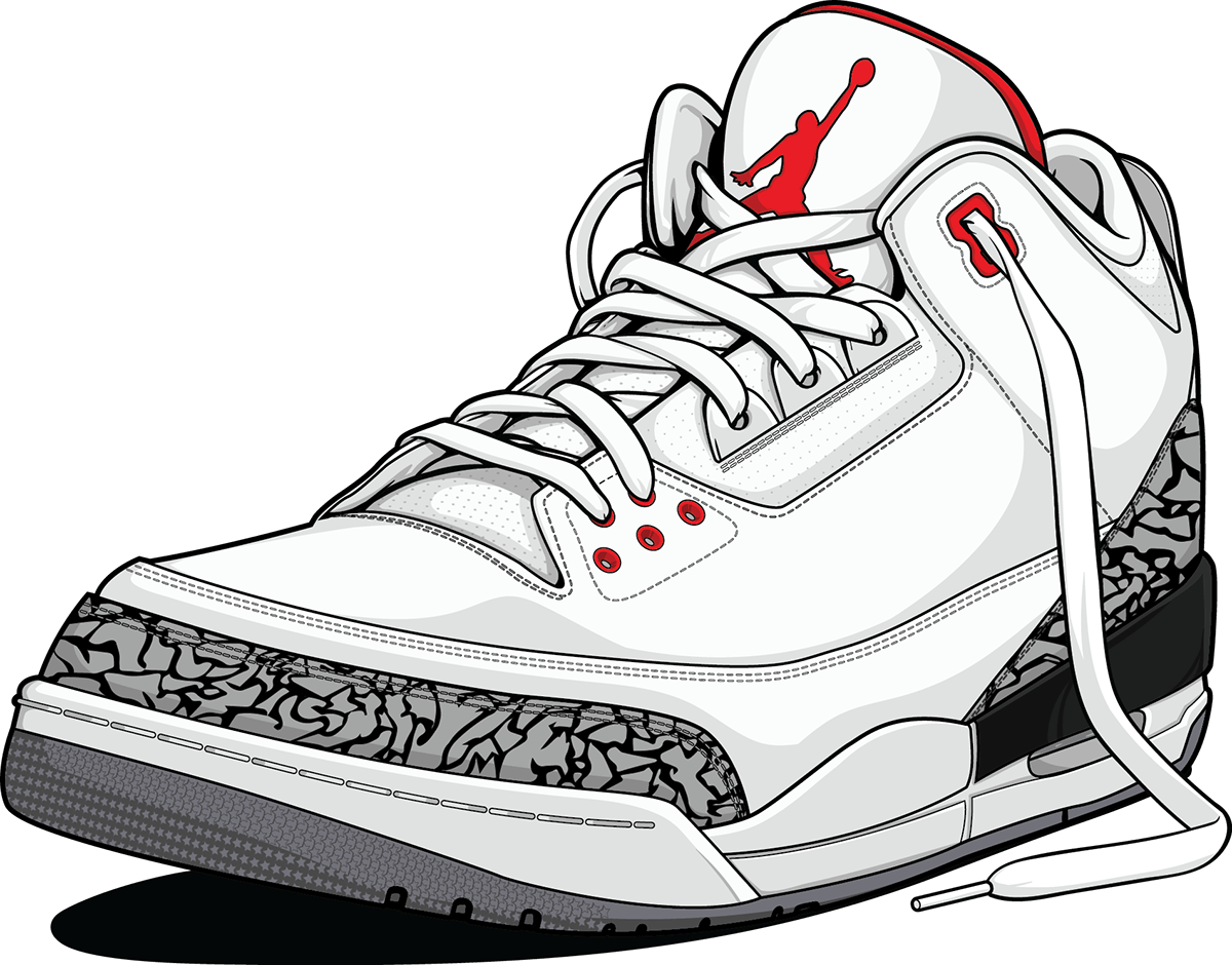 Collection Of Free Sneaker Drawing Cartoon On Ubisafe - Jordan Shoes Cartoon (1200x940), Png Download