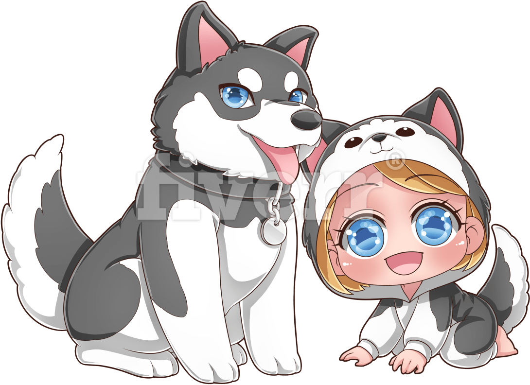 Draw You With Cute Monster Costume Chibi Style Chibi - Cartoon (1200x935), Png Download