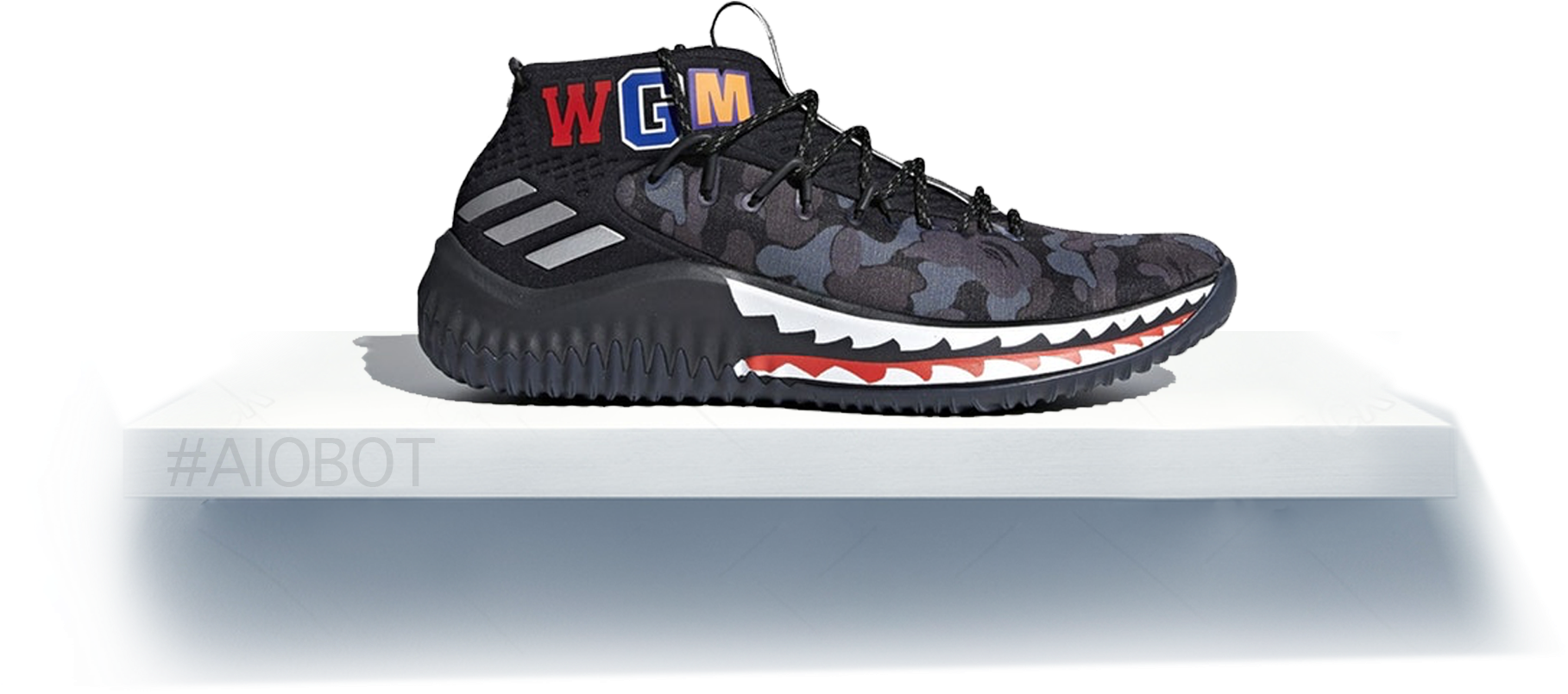 Download Bape X Adidas Dame 4 Black Full Size PNG Image PNGkit