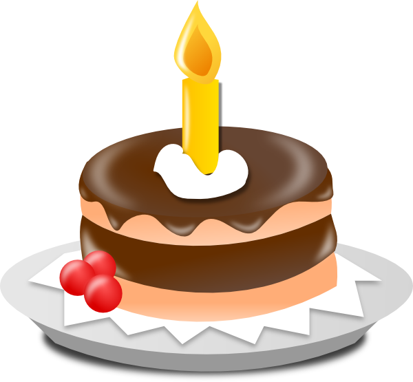 How To Set Use Birthday Cake And Candle Svg Vector (600x555), Png Download