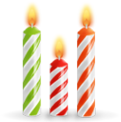 Free Icons Png - 3 Bougies D Anniversaire (397x400), Png Download