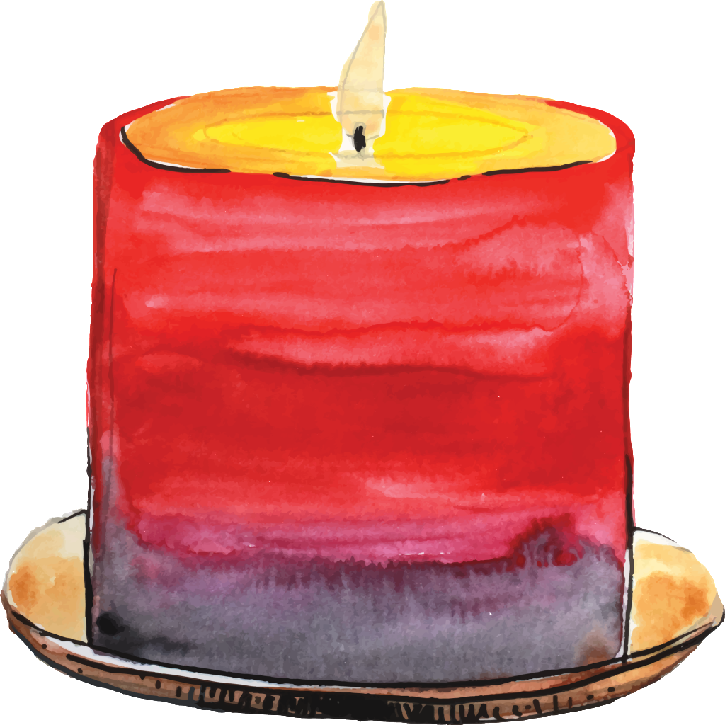Hand Drawn A Lit Candle Transparent Cartoon - Portable Network Graphics (1024x1024), Png Download