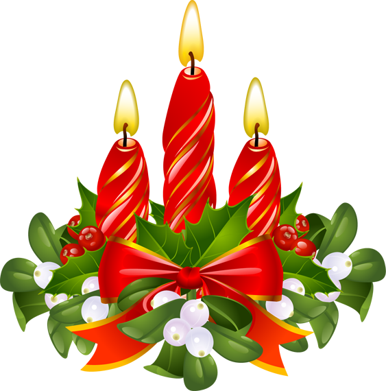 Christmas Candle Images - Christmas Candle Clipart (563x570), Png Download