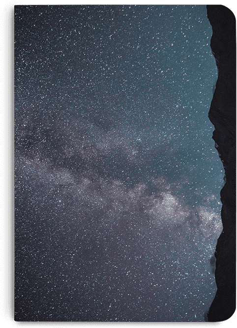 Dailyobjects Starry Night Sky A5 Notebook Plain Buy - Milky Way (600x680), Png Download