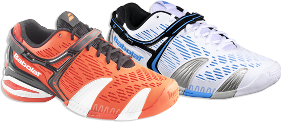 Babolat Propulse 4 Mens Tennis Shoes (white/blue) (561x400), Png Download