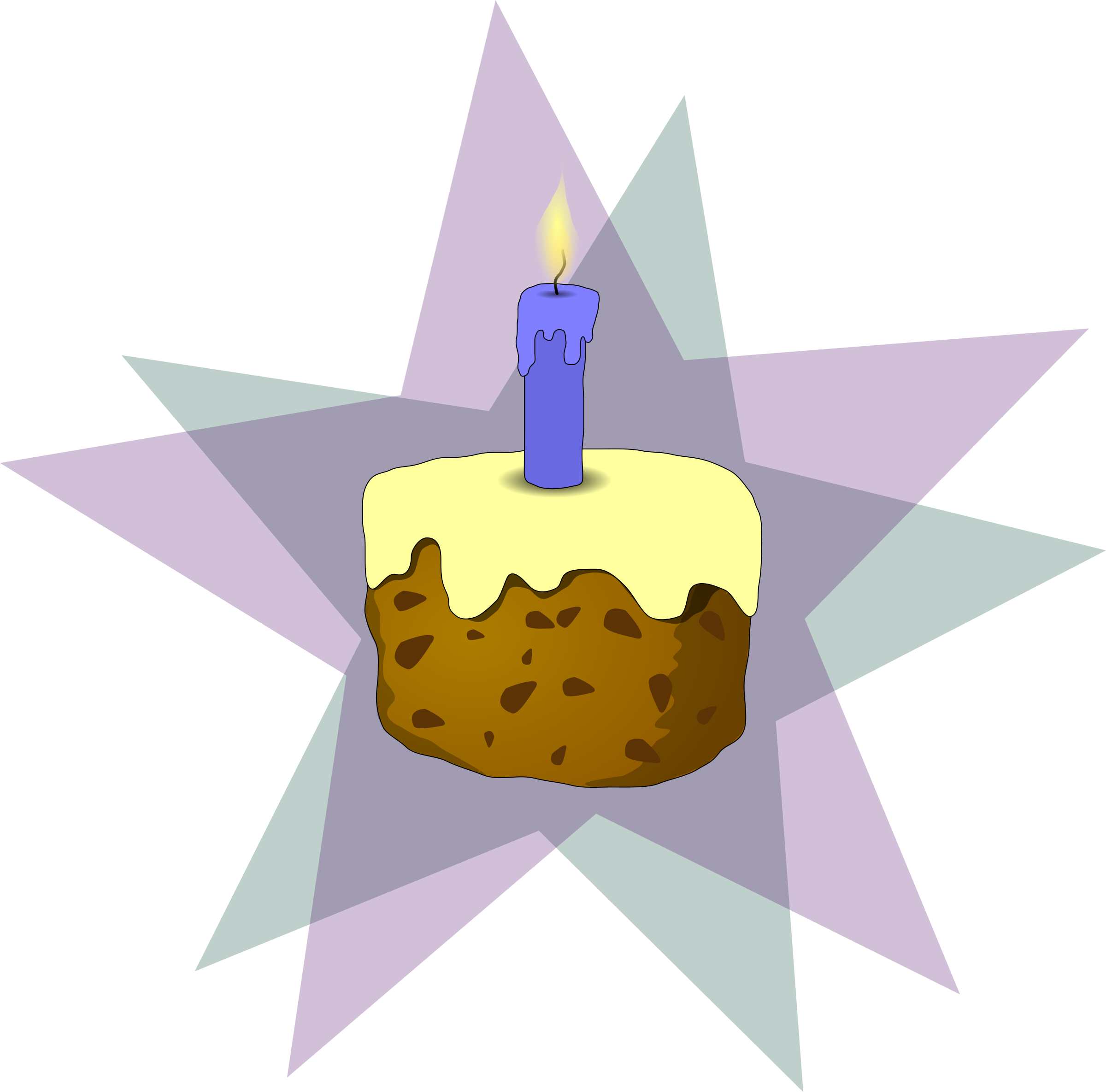 Cake And Candle Png Clip Arts (600x592), Png Download