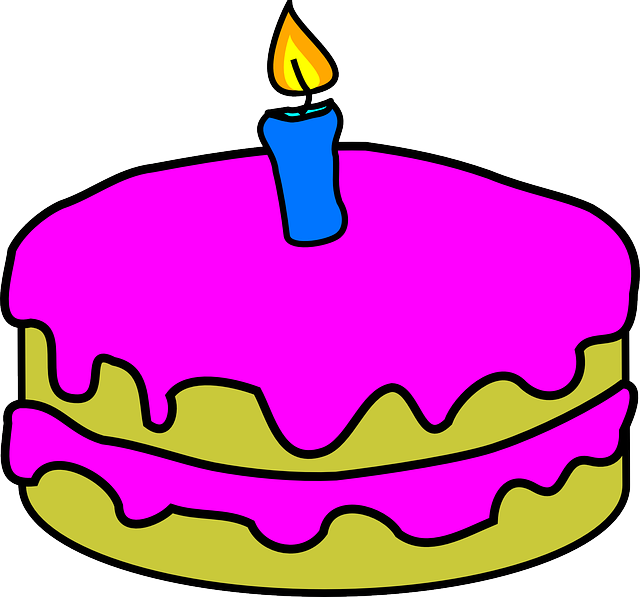Bday Jala Pearson - Birthday Cake With One Candles (640x597), Png Download