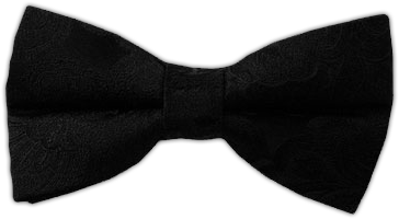 Black/black - Black Bow Tie Men (400x300), Png Download