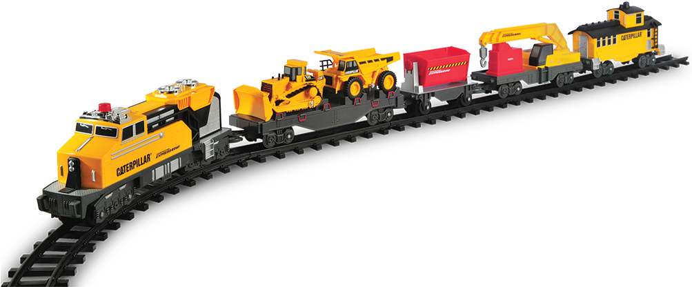 Toy State Industrial Cat Construction Express Train (1002x672), Png Download