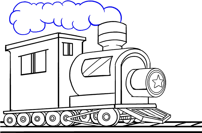 How To Draw A Train In A Few Easy Steps - Drawing (678x600), Png Download