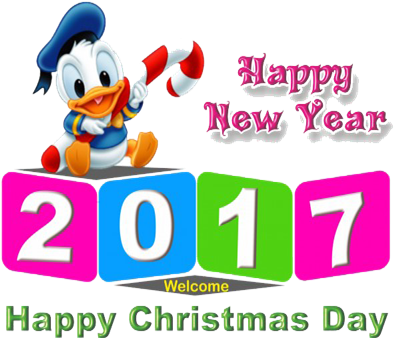 New Year 2017 Png - Happy New Year Christmas Day (400x338), Png Download