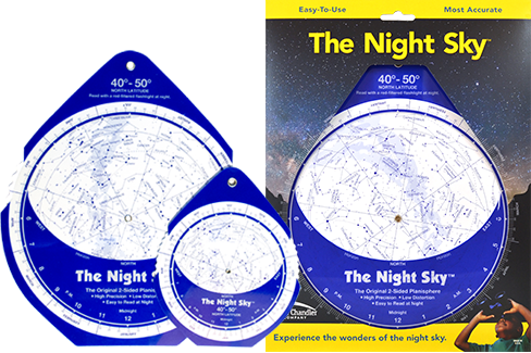 The Night Sky Planisphere - Night Sky David Chandler (488x325), Png Download