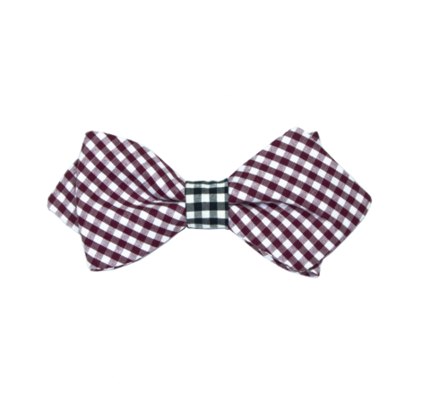 Boy's Maroon & Black Bow Tie - Bow Tie (480x475), Png Download