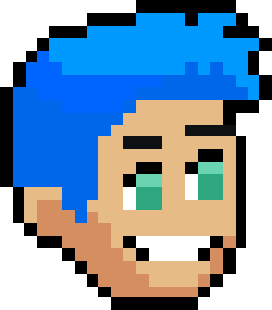 Male Swoop Blue Hair - Scrapbooking (1000x1000), Png Download