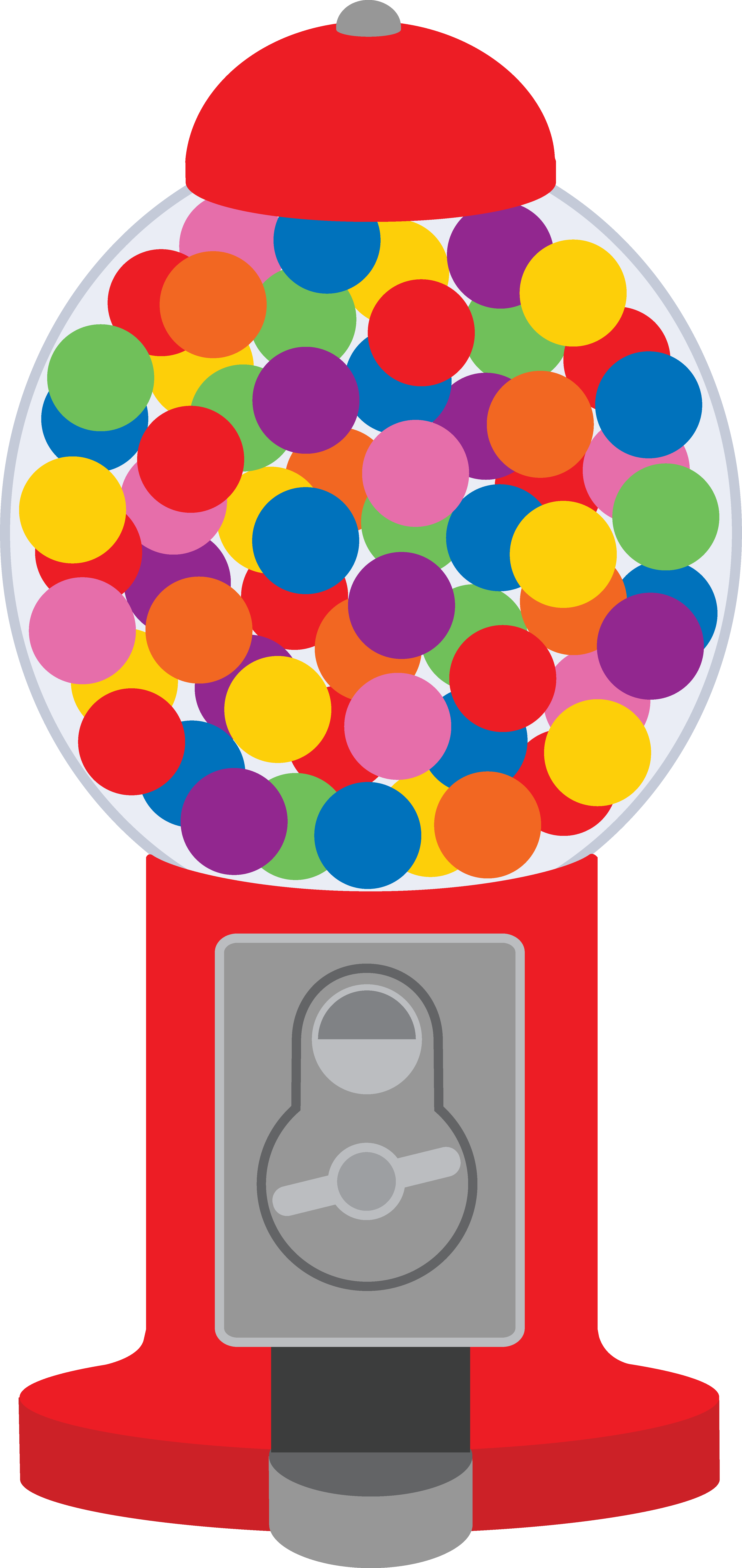 Gumball Machine - Bubblegum Clipart (3993x8440), Png Download