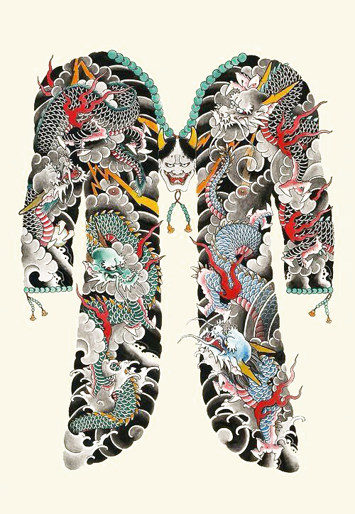 Tebori Tattoo - Japanese Tattoo Transparent (500x724), Png Download