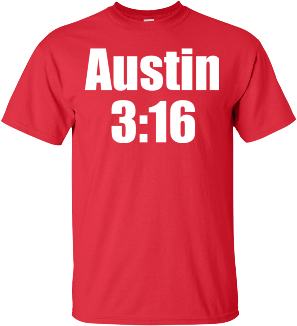 16 T-shirt Stone Cold King Of The Ring - Nike Air Force 1 Red Shirt (1155x1155), Png Download