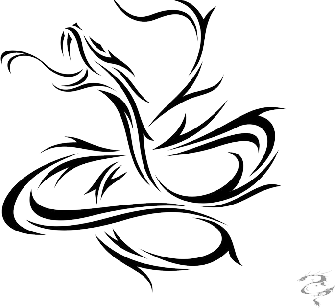 Cool Snake Tribal Tattoo (852x627), Png Download
