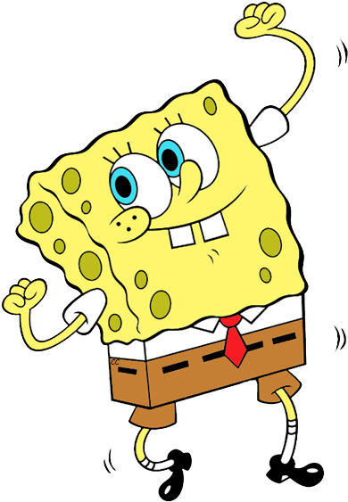 Squarepants Art Cartoon Confused Banner Free - Spongebob Dancing Transparent (398x569), Png Download