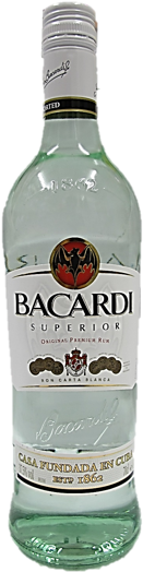 Bacardi Superior Original Premium Rum 700ml - Bacardi (443x590), Png Download