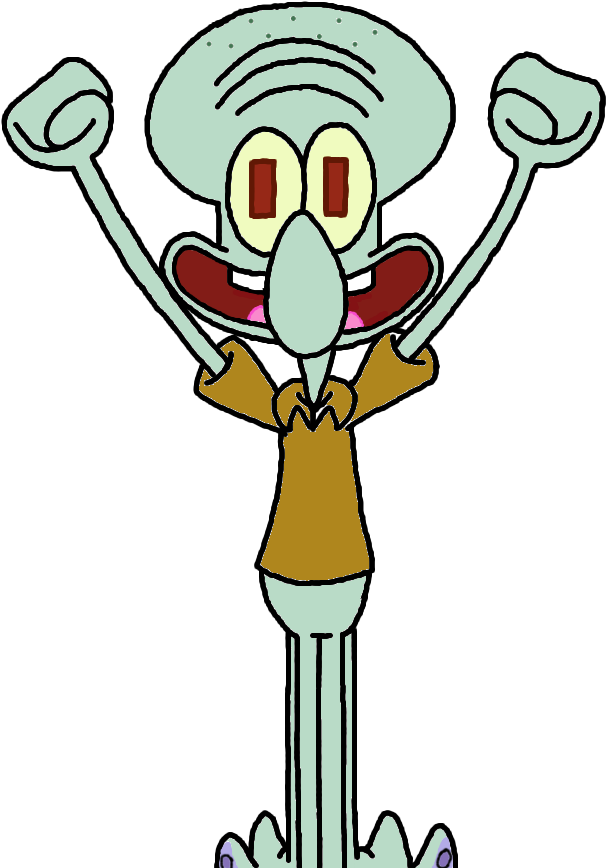 Squidward Tentacles Plankton And Karen Drawing Mr - Squidward Png (640x934), Png Download