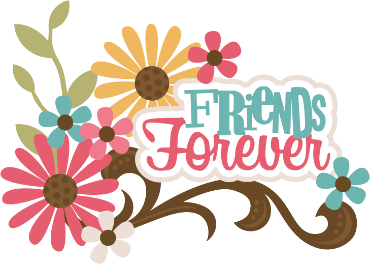 Png Black And White Library Friends Forever Scrapbook - Friends Forever Clip Art (729x519), Png Download