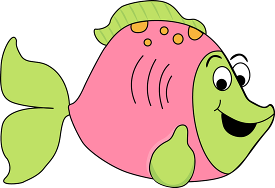 Pink Cartoon Fish Clip Art - Cartoon Fish Printables (550x376), Png Download