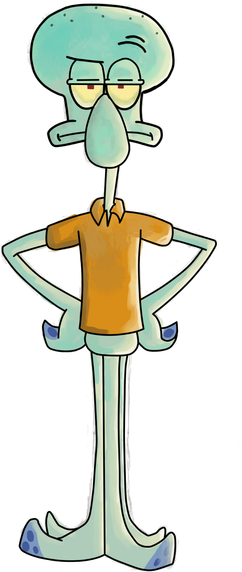Latest Spongebob, Girlfriends, Spongebob Squarepants - Thaddäus Transparent (1392x1908), Png Download