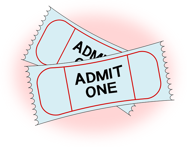 One, Person, Ticket, Movie, Free, Baseball, Single - Movie Ticket Clip Art (640x506), Png Download