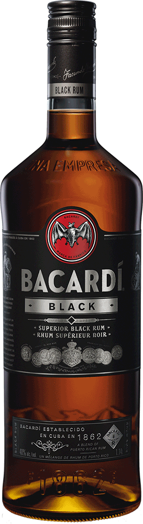 Bacardi Black Rum - Bacardi Black Rum Png (279x1024), Png Download
