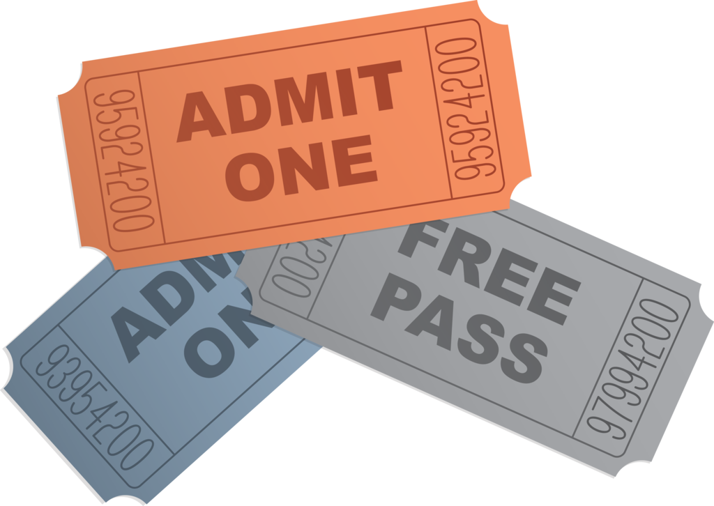 Movie Tickets Clipart Vectors Download - Free Pass Clip Art (1024x726), Png Download