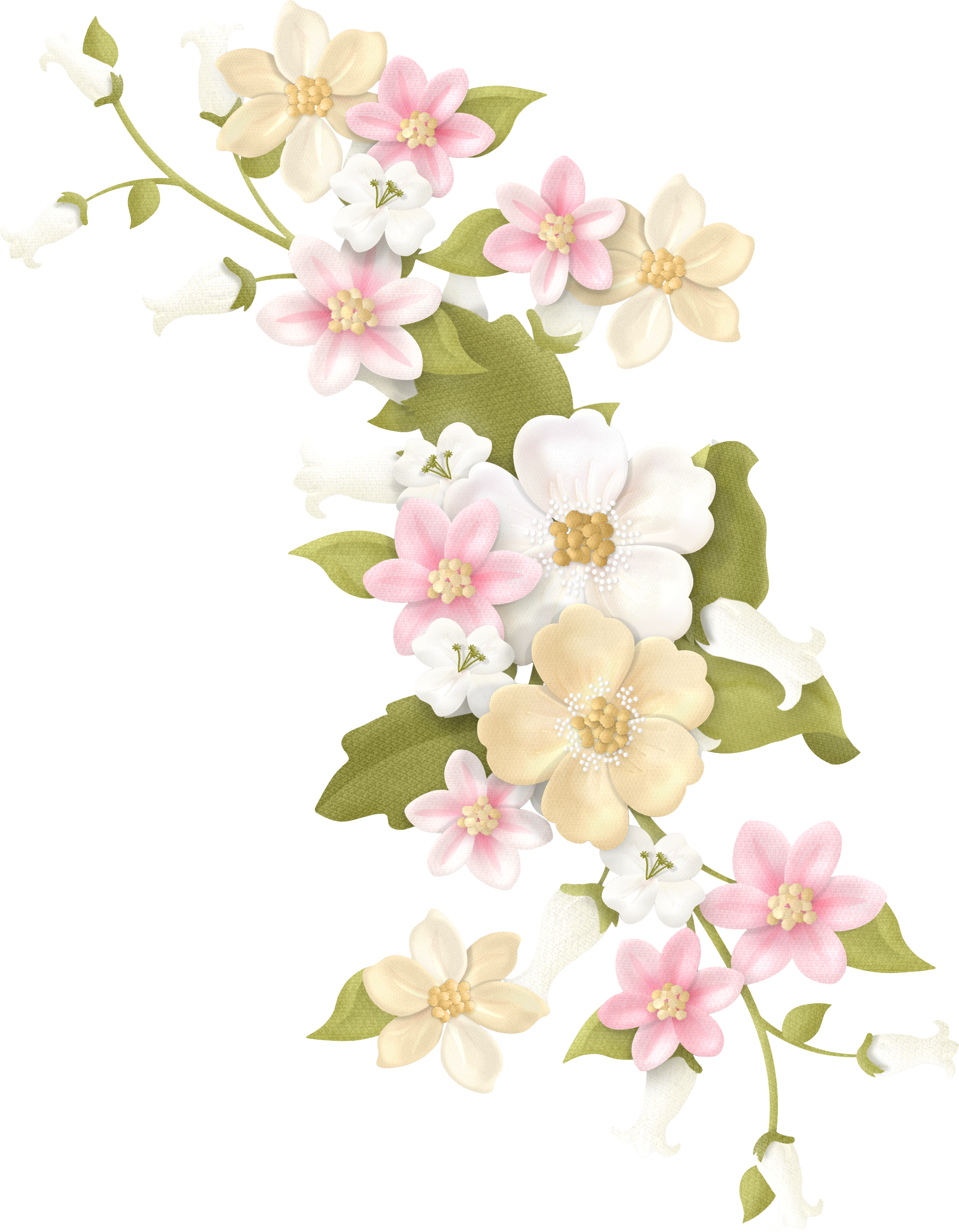 Pin By Disturbedkorngirl On Digital - Flores Colores Pasteles Png (1822x2340), Png Download