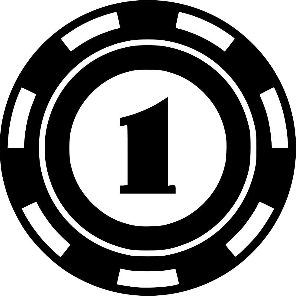 Black Poker Chips One Icon - Poker Chip Icon (980x982), Png Download