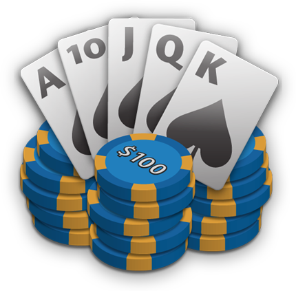 Poker Blue Png (430x423), Png Download