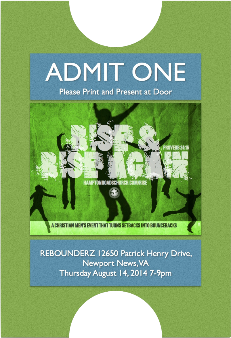 Rise & Rise Again Admission Ticket For Hrc Men's Event (1000x1294), Png Download