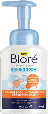 Baking Soda Anti Blemish Cleansing Foam - Biore Baking Soda Acne Scrub (390x418), Png Download