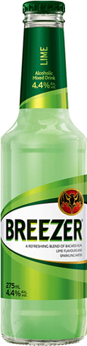 Bacardi Breezer Lima Lime - Bacardi Breezer Lime (265x500), Png Download
